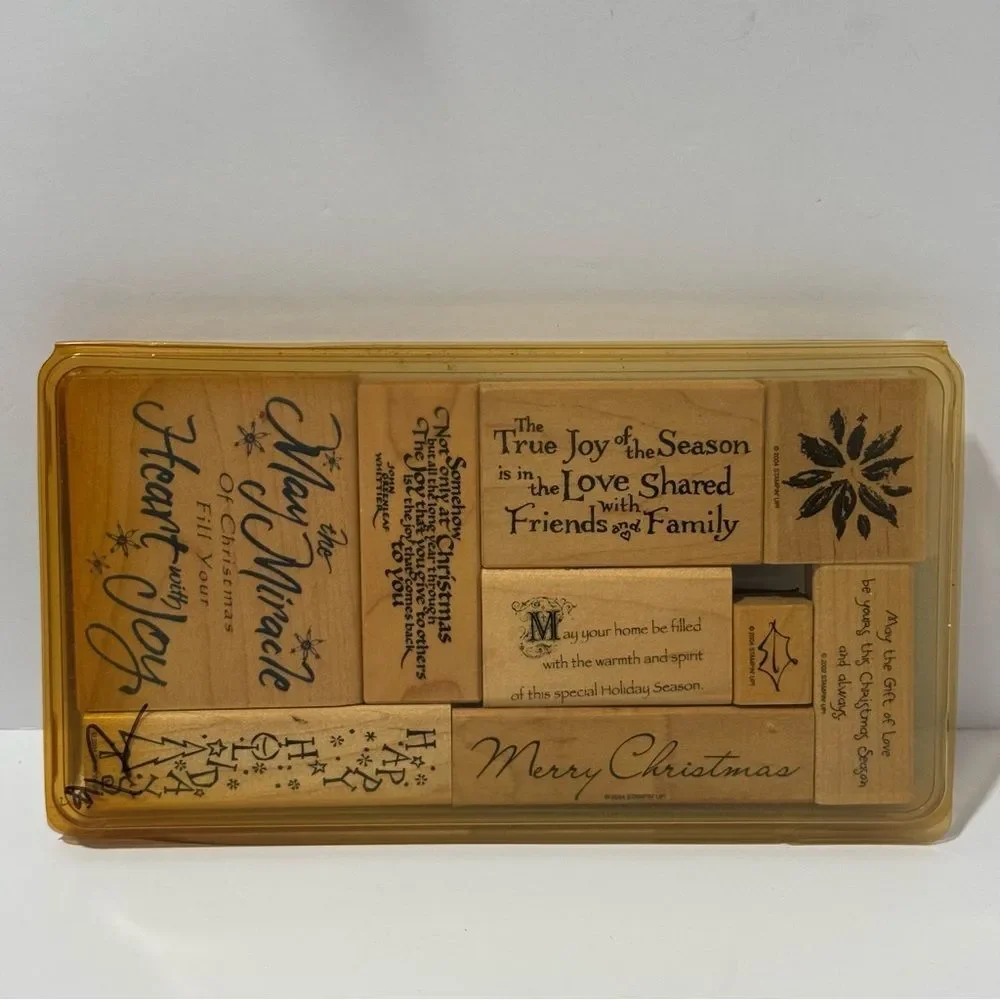 9 Christmas Rubber Stamp Set